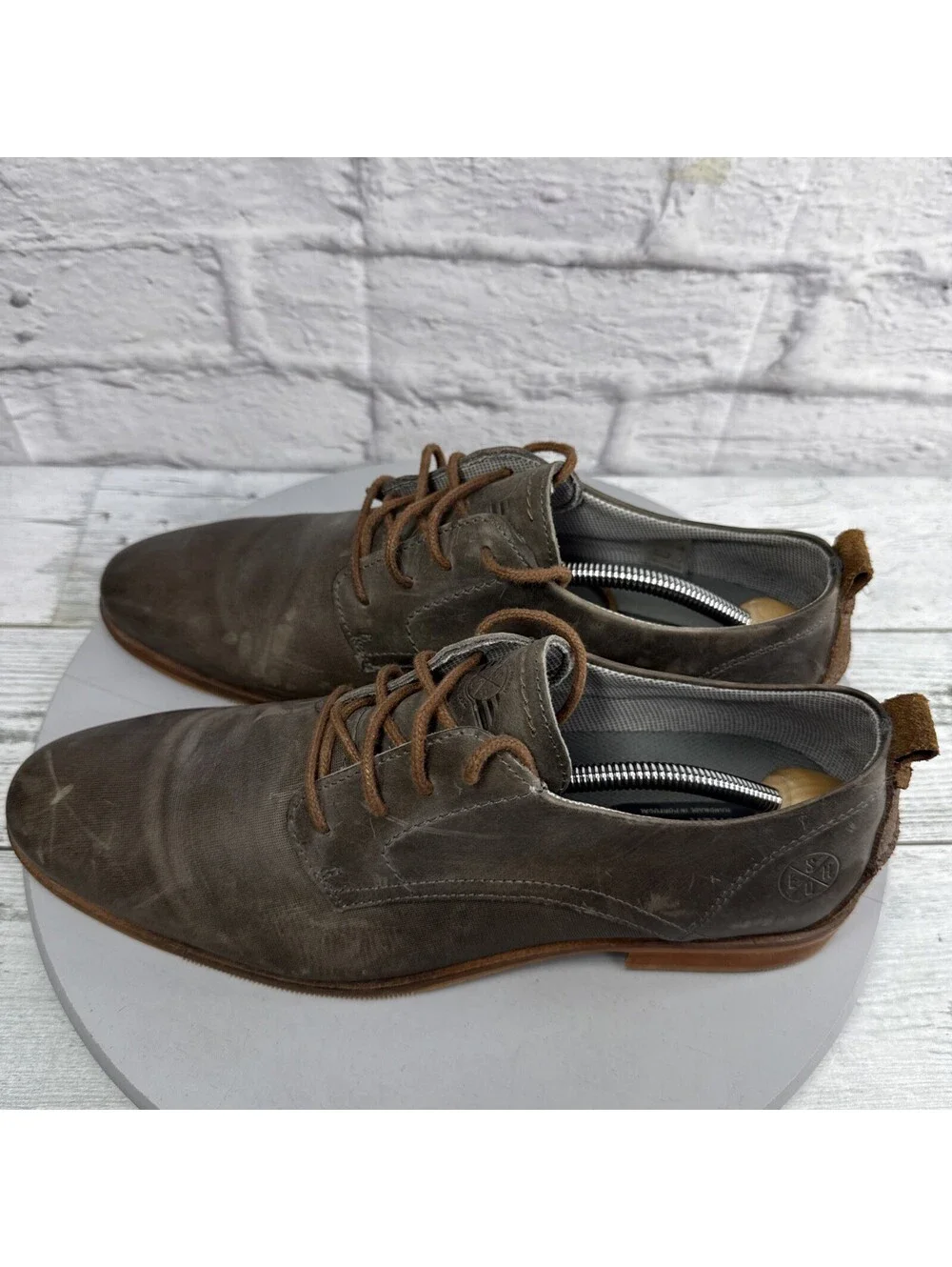 Bull Boxer Dress Casual Oxford Leather Shoes Men’s Sz 10 Brown Handmade Portugal
